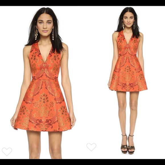 STUNNING ALICE+OLIVIA FIT&FLARE JACQUARD DRESS ASO FELICITY SMOAK - Picture 3 of 12